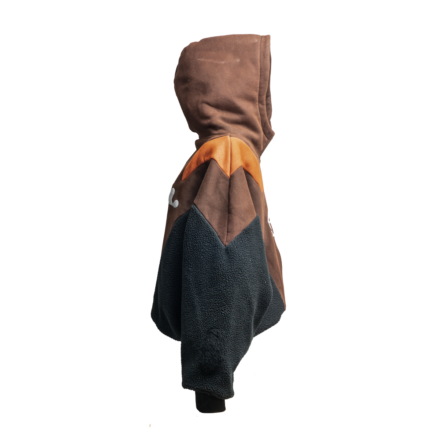 1 BROWN JERSEY / FLEECE HOODIE