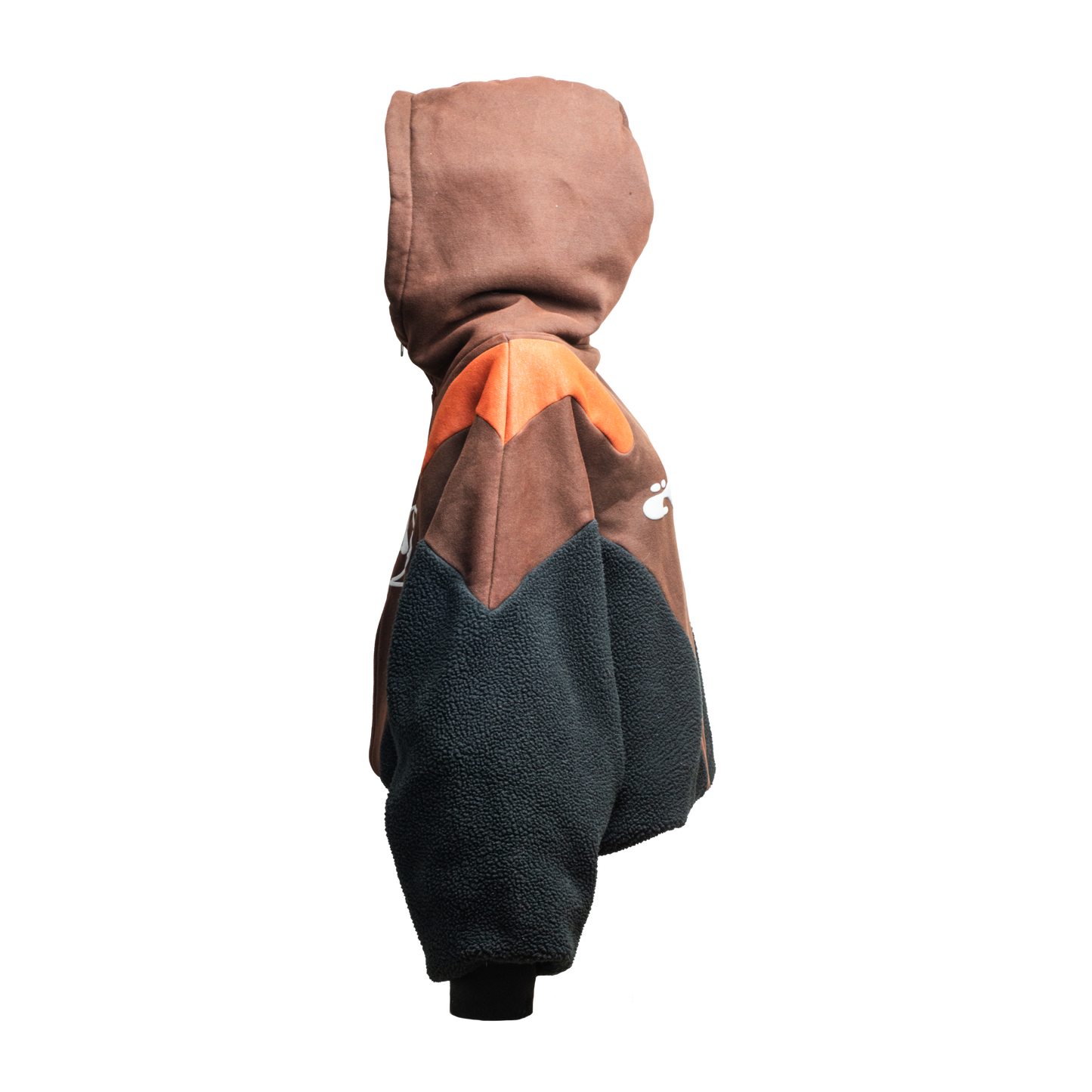 1 BROWN JERSEY / FLEECE HOODIE
