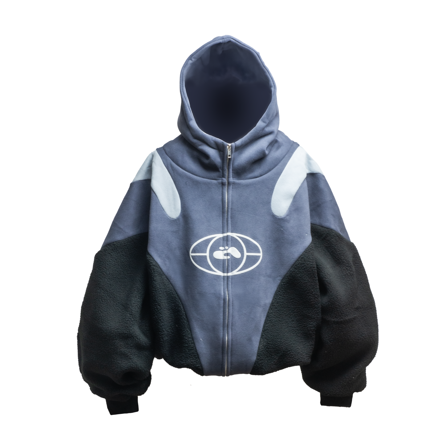 2 NAVY JERSEY / FLEECE HOODIE