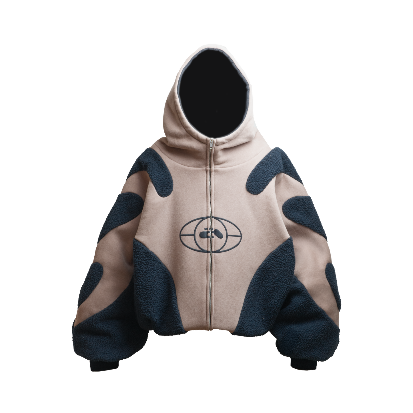 0 BEIGE BLACK HOODIE