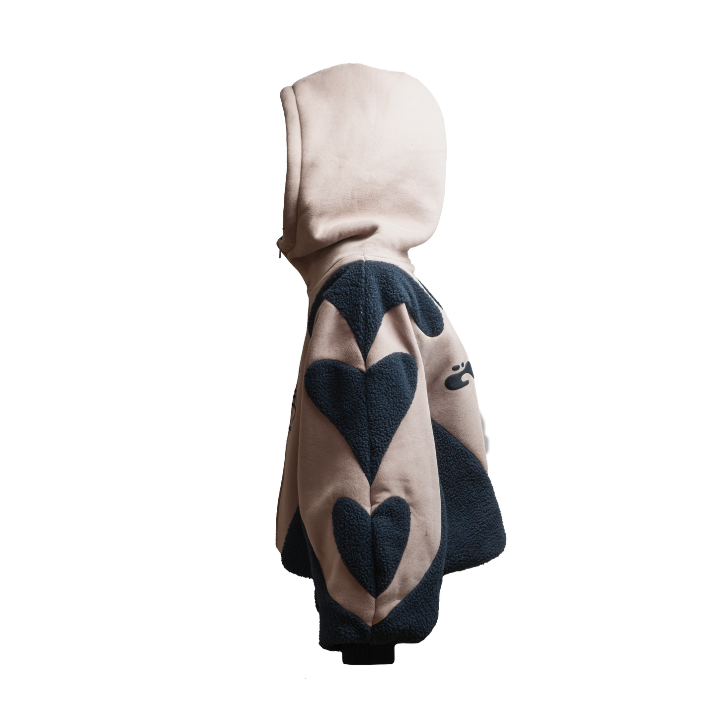 0 BEIGE BLACK HOODIE