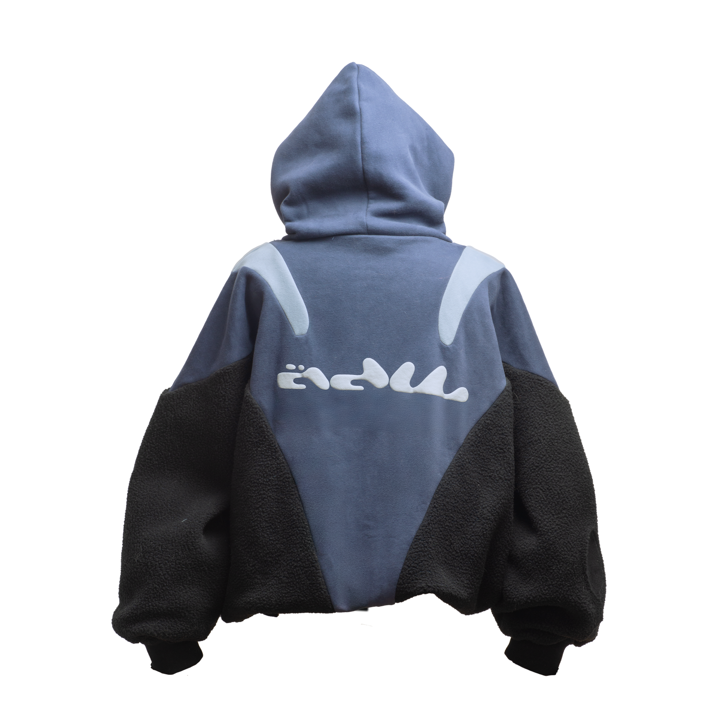 2 NAVY JERSEY / FLEECE HOODIE