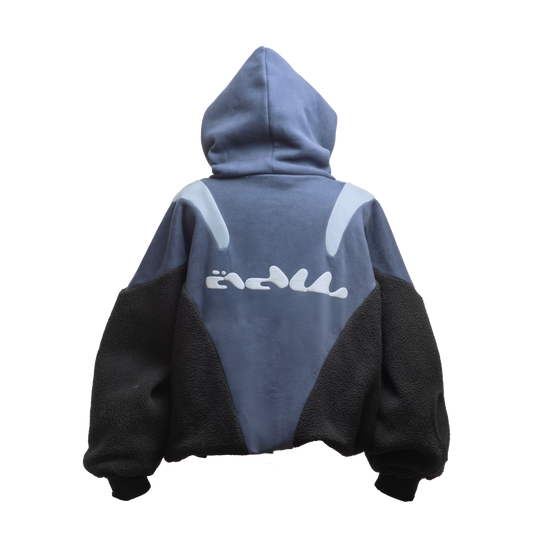 1 NAVY JERSEY / FLEECE HOODIE