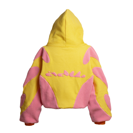 1 PINK YELLOW HOODIE