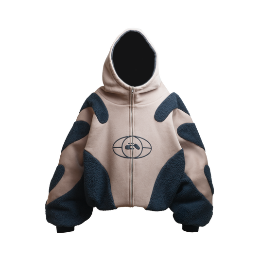 0 BEIGE BLACK HOODIE