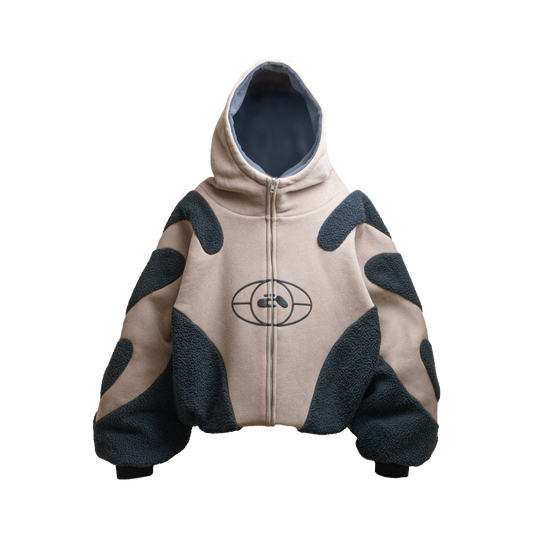 0 BEIGE BLACK HOODIE