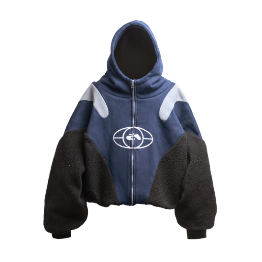 1 NAVY JERSEY / FLEECE HOODIE